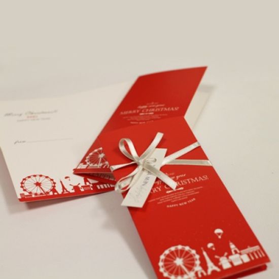 아이씨엘 크리스마스 카드-red