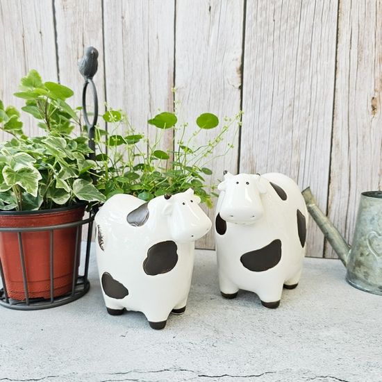프렌치 도자기 젖소 2종 세트 - Large