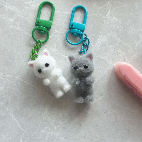 먼지 고양이 D고리 키링