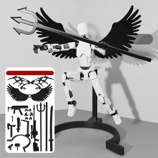 3D 날개 로봇 다관절 액션 피규어 블록 조립 피젯토이