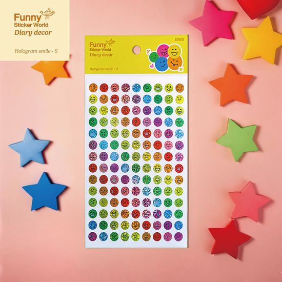 퍼니스티커 61-35H 스마일1 홀로그램 다이어리데코