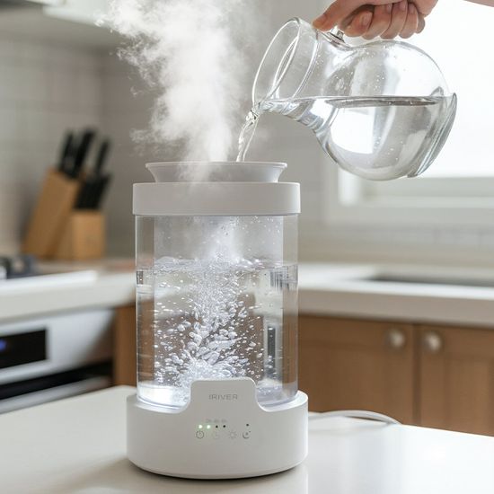 [아이리버] 가열식 무드등 물멍 가습기 3L JS03A