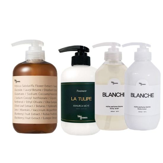 빅그린 5종 선물세트(샴푸2개,트리트먼트,바디로션