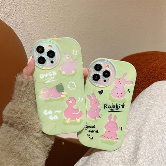 아이폰 14 13 12 동물 홀로그램 카메라 보호 케이스