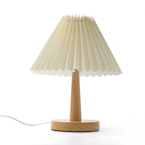 포무드 밝기조절 테이블 스탠드 주름 침실 베드 램프