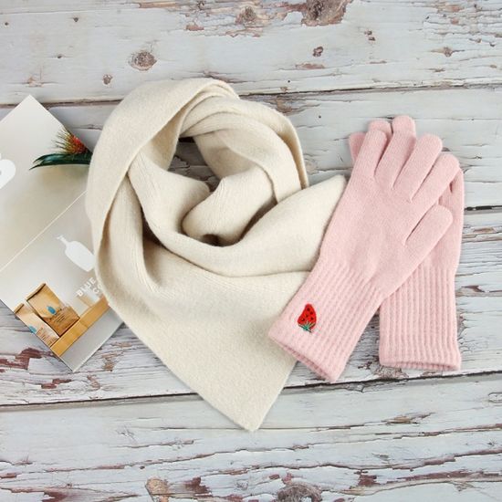 [베네]딸기가 좋아 핑거홀 장갑