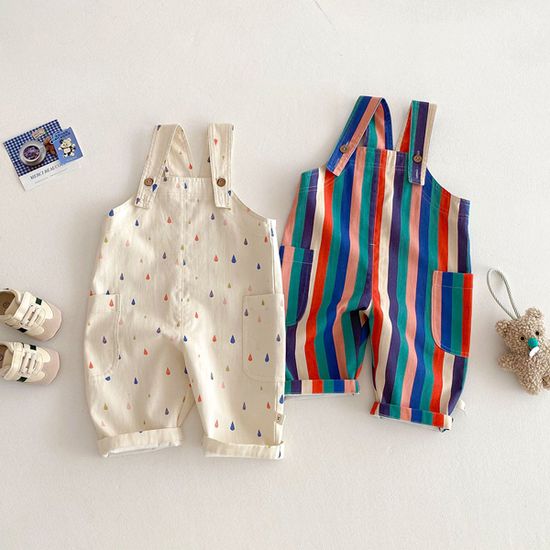 컬러물방울 아동 긴바지 멜빵바지 205715