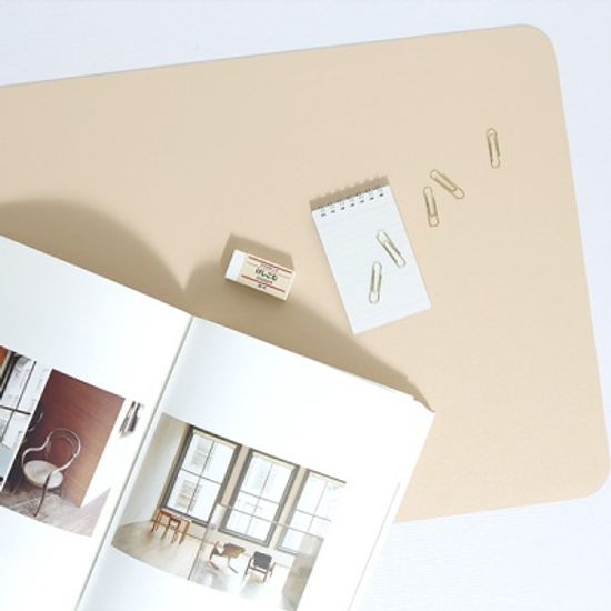 오피스 양면 심플 듀얼컬러 와이드 가죽 데스크 패드