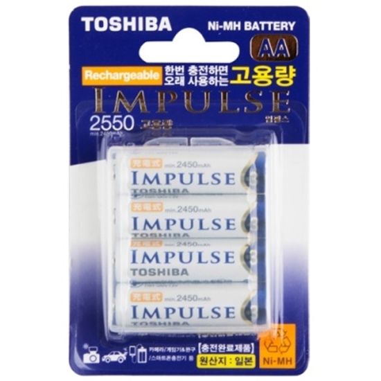 [도시바] 도시바충전지 AA4P (2450mAH) [팩/1] 302488