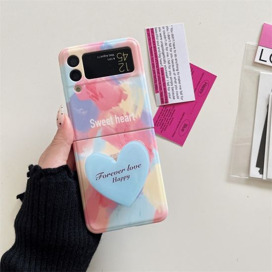 갤럭시 z플립 3 4 그래피티 그립 구슬 스트랩 케이스