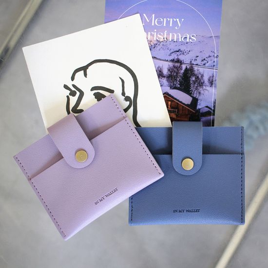 리코즈 버튼 하프월렛 남자 여자 반지갑