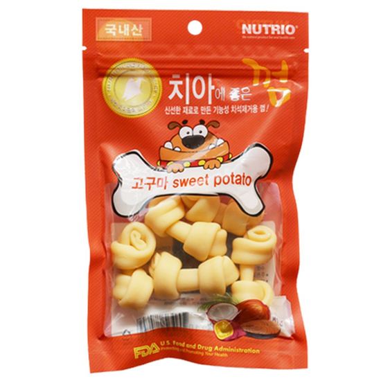 강아지 덴탈껌 고구마 80g 1P 반려견 애견 치아 간식(WBE5F14)
