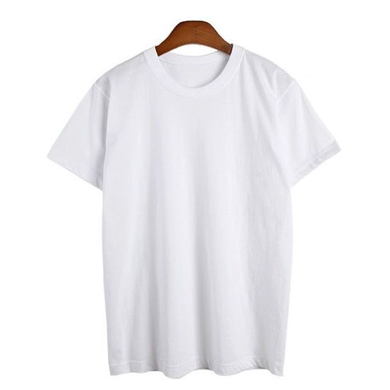 라운드 면 반팔티-화이트 베이직 기본티(WDD2E60)