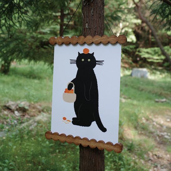 둥근 우드행잉 액자 _ Round wood hanging frame