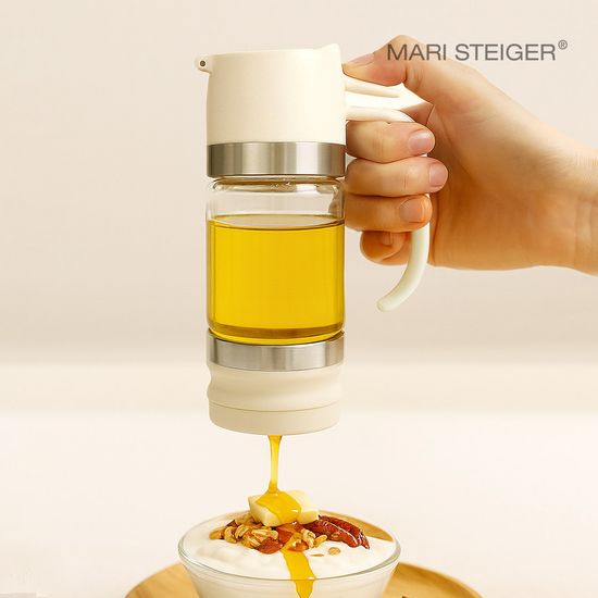 프로피 꿀&시럽 디스펜서 260ml 꿀통 유리 보관용기