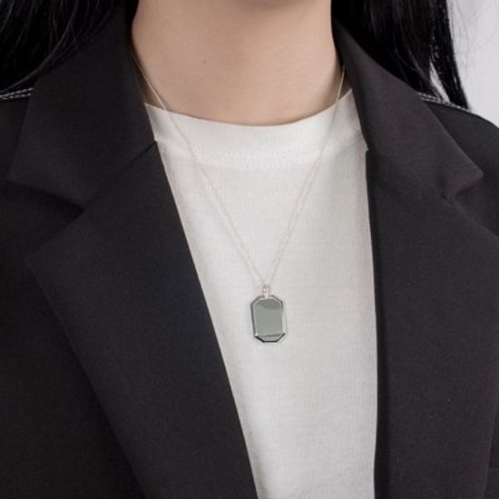 나만보는 리플렉션 각인목걸이 팔각경 大