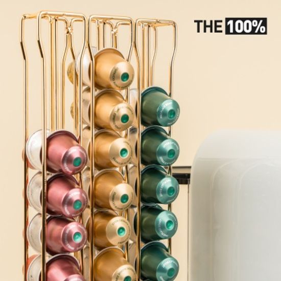 THE100% 네스프레소 호환 캡슐커피 보관함 3열 그랜드타워 60구 홀더 거치대