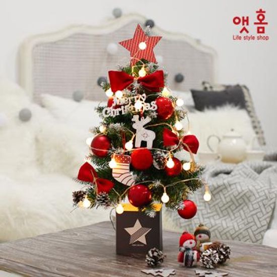 앳홈 레드 포인트 크리스마스 미니트리 / 60cm