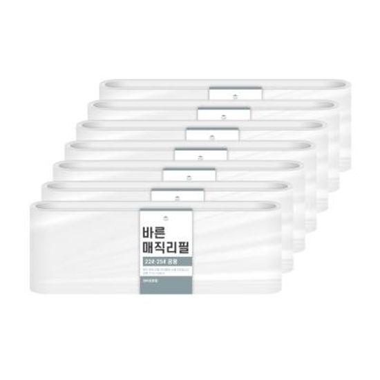 [바른]매직리필 22~25L 연속비닐(매직캔280호환) 7개