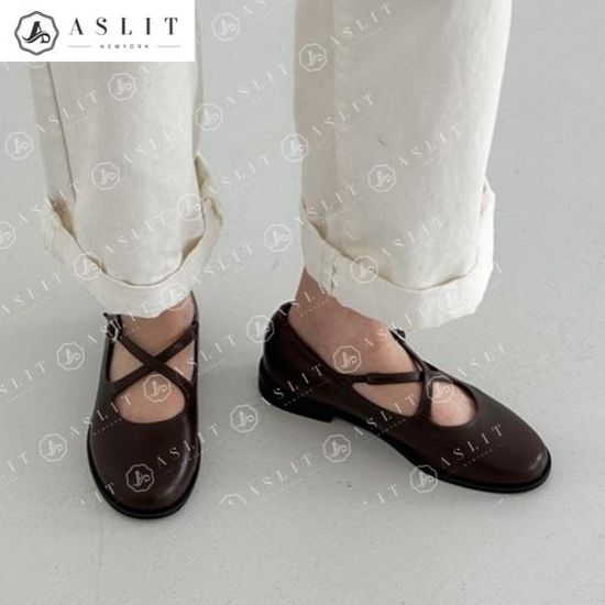 [애슬릿]둥근 코 X 스트랩 메리제인 플랫 슈즈