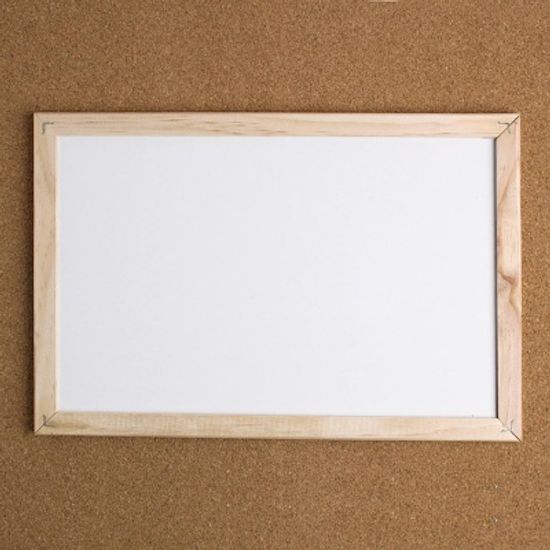원목 칠판 겸용 화이트 보드(30x20cm)