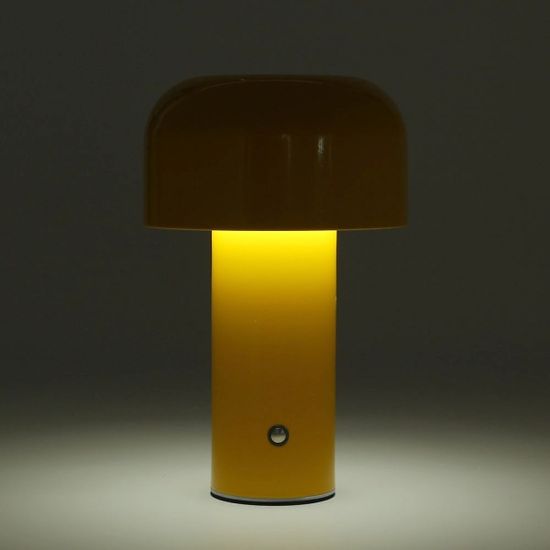 미드센스 터치 머쉬룸 무드등 무선 침실 조명 옐로우