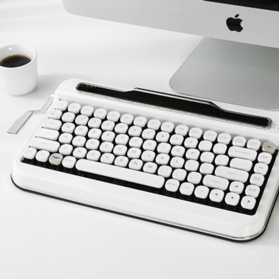 페나 키보드-타자기 컨셉 블루투스무선(화이트 다이아)