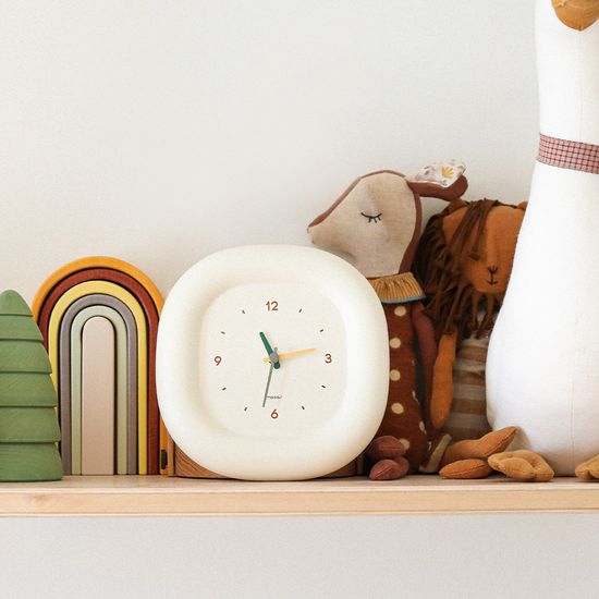 [무아스] 마시멜로 미니 시계 무소음 탁상 벽시계