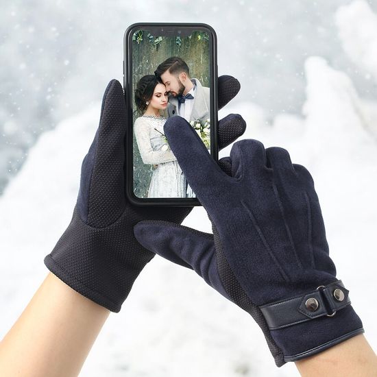 [아일렌]길버트 터치 방한장갑(네이비)