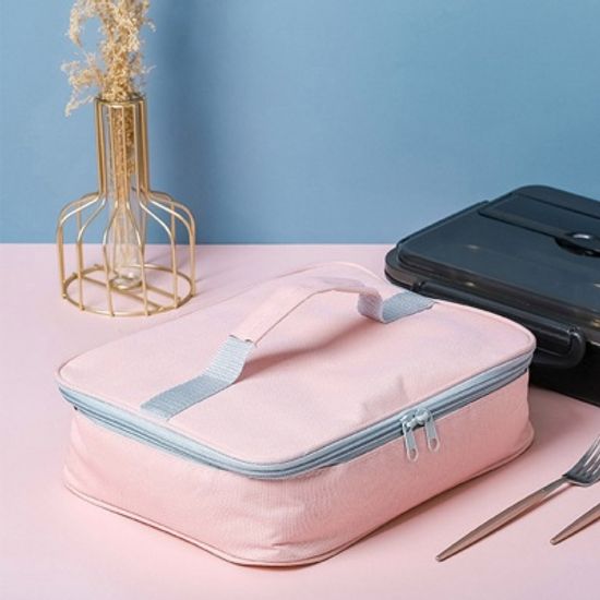 런치 보온보냉 도시락가방 2p세트(28x22cm) (핑크)