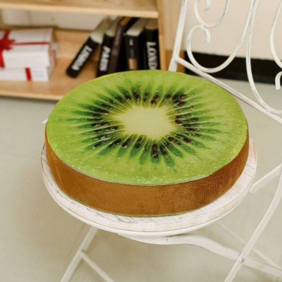 상큼 프루츠 키위 방석 푹신한 사무실 쿠션 과일방석