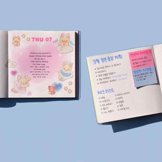 밀키웨이 한 달 노트 (무지, 모눈)