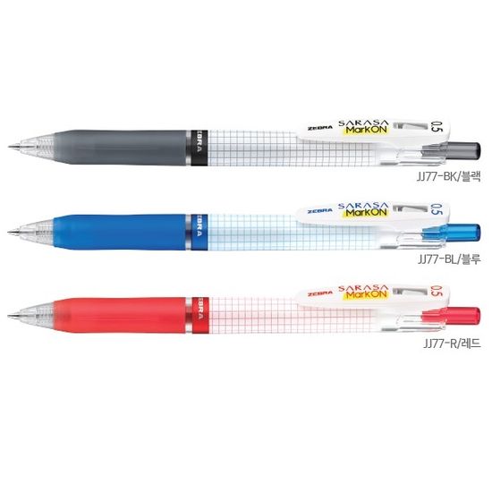 제브라 0.5 속건성 중성펜 사라사 마크온 JJ77 1자루