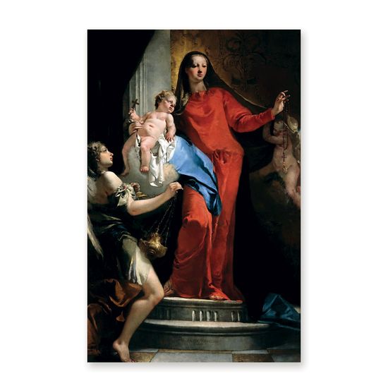 티에폴로 - 로사리오의 성모와 천사들, 캔버스액자 