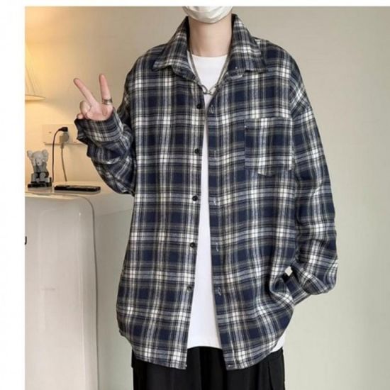 모던하고 소재 부드러운 패턴 셔츠 캐주얼한 남방