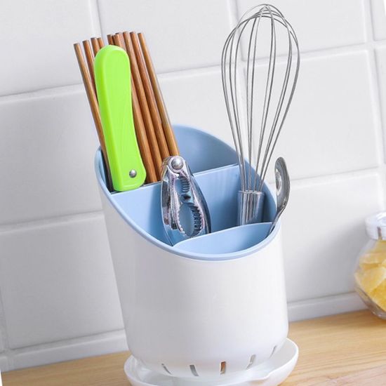 가정용수저꽂이 물빠짐 수저통 블루(WFIFCY2)