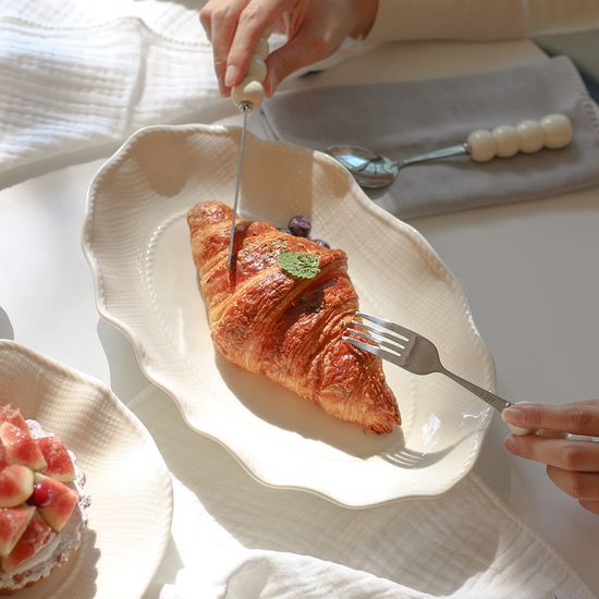 플로라 웨이브 플래터 식기 홈파티 테이블웨어