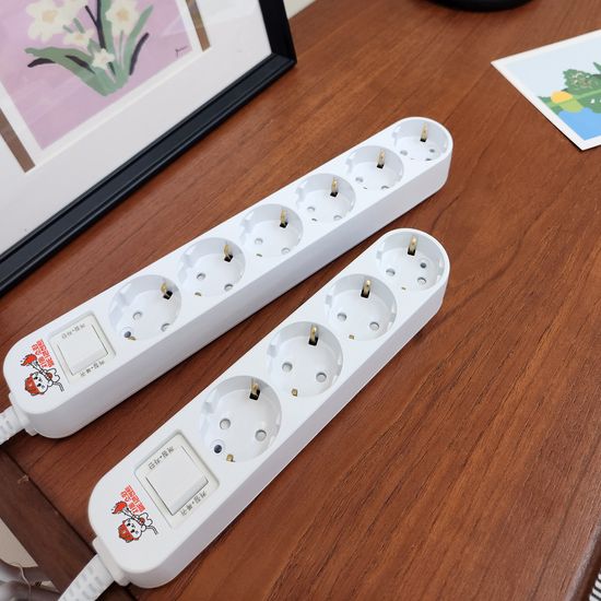 자동소화 에스탭 국산 멀티탭 과부하차단 6구