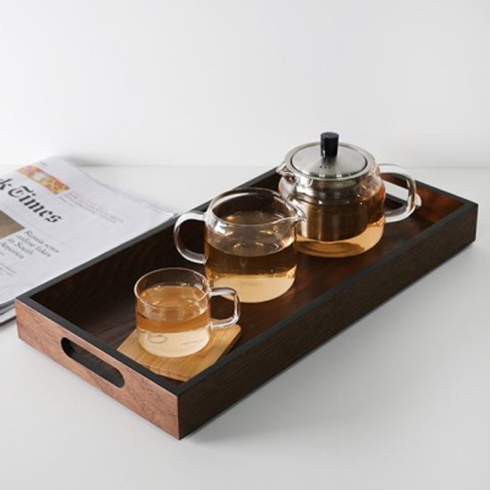 퓨어 내열유리 티포트 1인 트레이세트 4p