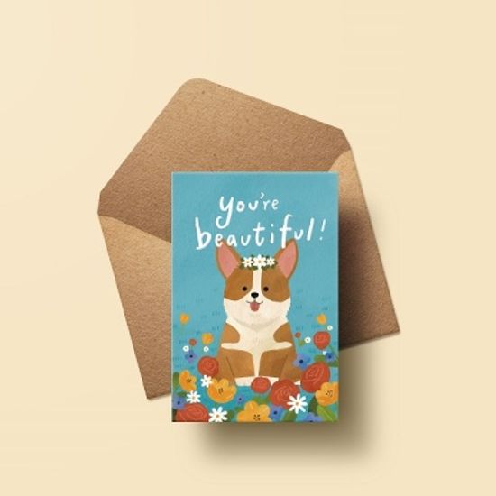 [사랑카드] HH3524_YOUR BEAUTIFUL 캘리그라피카드