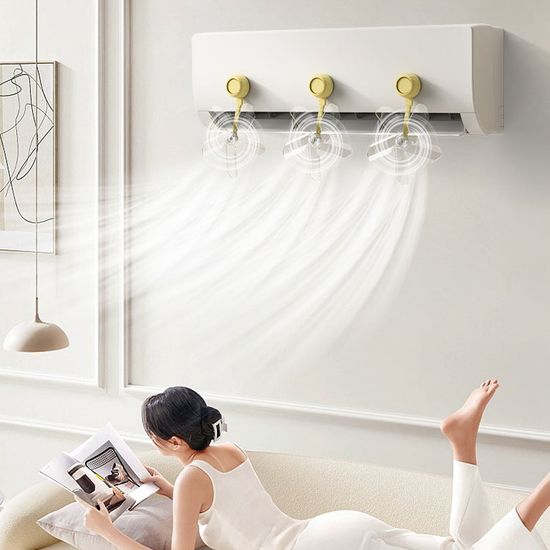 창문형 벽걸이 에어컨 바람막이 실링팬 날개 선풍기