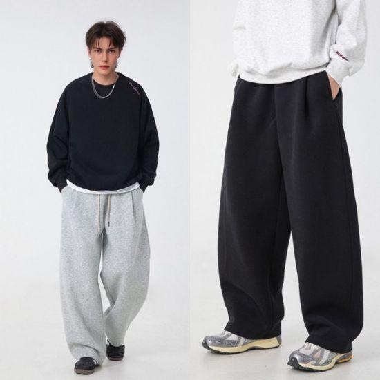핀턱 와이드스웨트팬츠