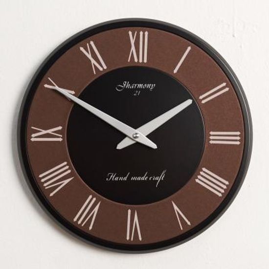 모던스타일 레자 저소음 벽시계 (브라운) 시계 추카