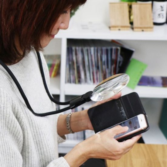 [스몰리아] 목걸이형 핸드프리 돋보기 확대경