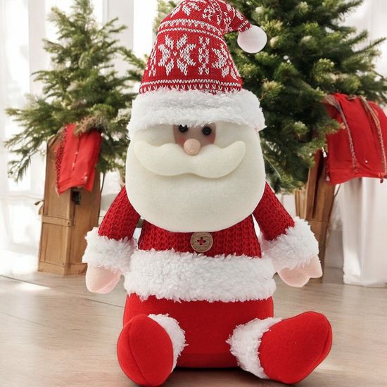 [도토로] 눈꽃 산타 크리스마스 장식 인형