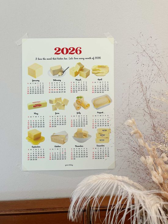 2026 오브제 버터 포스터 달력