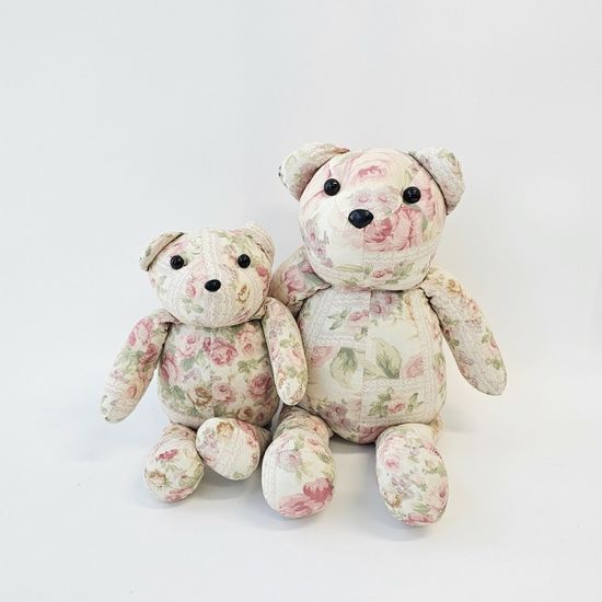 쉐비 플라워 베어 장식인형 2p set