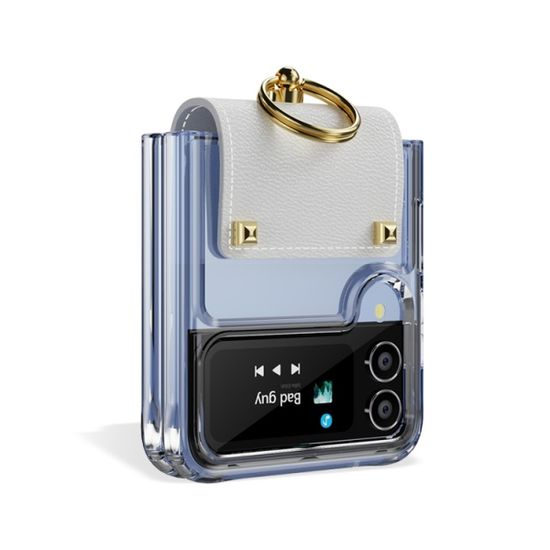 끼움 갤럭시 Z플립4 3 에어포켓 투명 링 케이스 가죽