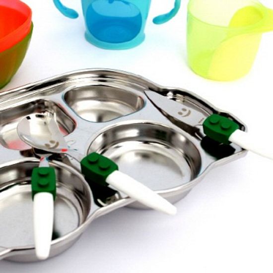 리바도시 트레빔비 클릭[레고] 유아용커트러리 3p셋트[그린]