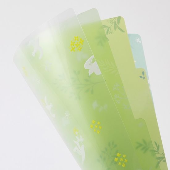 3포켓 클리어 폴더 - White Birds